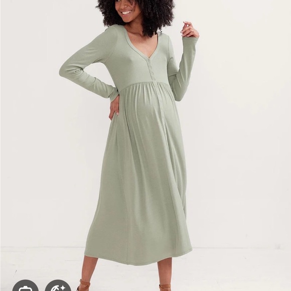 Hatch Dresses & Skirts - Hatch Size 2 Sage Green Maxi Nursing Maternity Dress